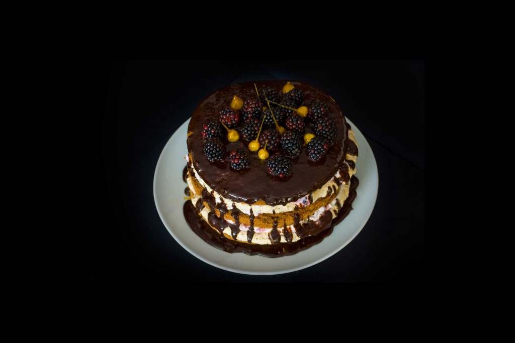 Chocolate, hazelnut & blackberry celebration cake - Juanita - MasterChef