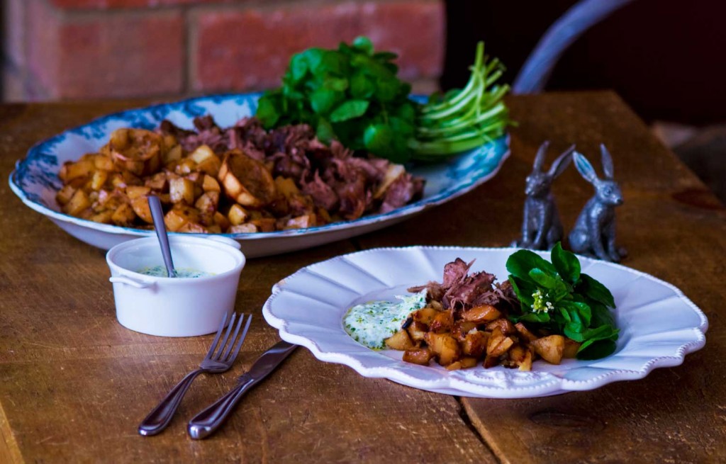 Slow cooked lamb with lemon, oregano and potatoes Juanita MasterChef