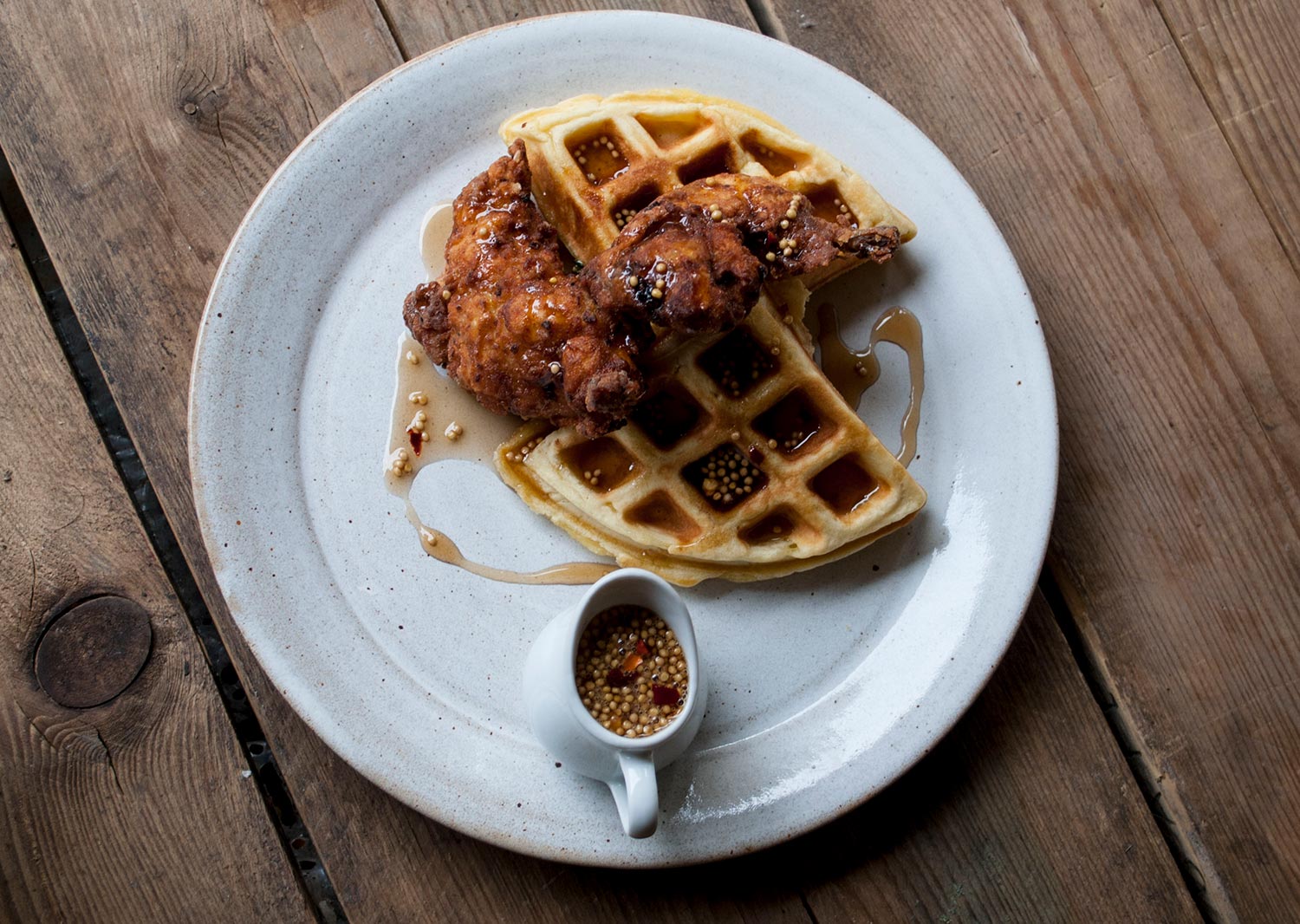 Buttermilk fried quail with waffles Juanita MasterChef